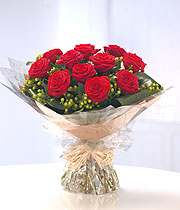 Dozen Rose Aqua Bouquet